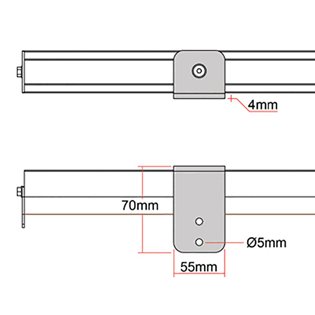 Doughty Rail Wall Bracket 