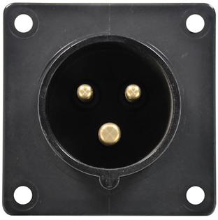 16A 230V 2P E Black Appliance Inlet 