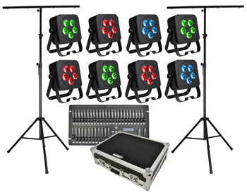 Stage Lighting Set with 8 RGBLA &  
