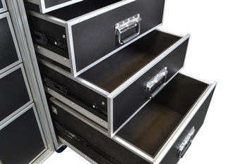 8 Drawer Flightcase Two Sections by Co 