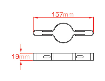 PIPECLAMP MESH PANEL CLIPS (DOUBLE) 