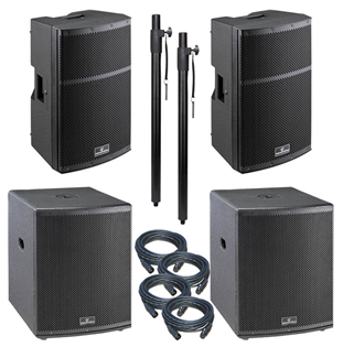 Large 4400 Watt Active PA System 12