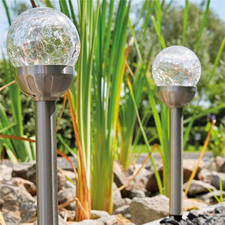 Solar RGB LED Sphere Spike Lights for% 