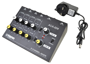 8 Channel Line and Microphone Mixer by 