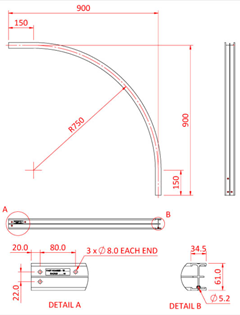 Doughty Curved Studio Rail 60 - Choice 