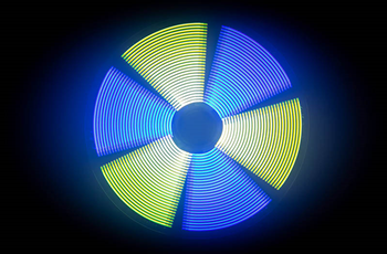 LED Fan Effects Light with 486 RGB L 