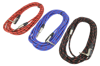 Guitar Lead 6m Braided Straight 6.35mm%2 