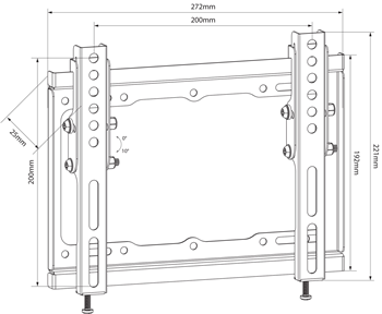 Tilt TV Wall Bracket 17-42