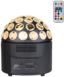 Powerball White Mirror Ball LED Effect%2 