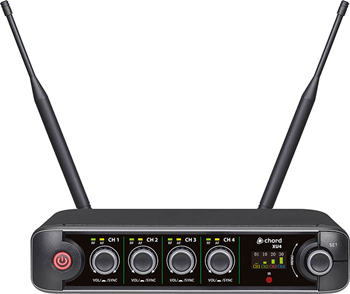 Quad UHF Beltpack Wireless Microphone Sy 