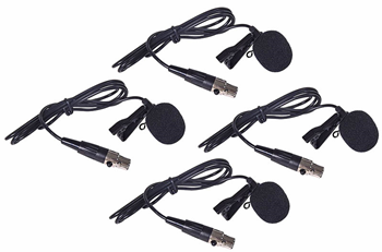 Quad UHF Beltpack Wireless Microphone Sy 