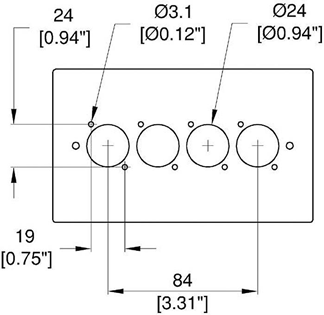 FRONT PANEL DBL GANG WALL BOX - 4x%2 