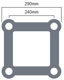 Global Truss F34 PL Quad 50mm Trussing 