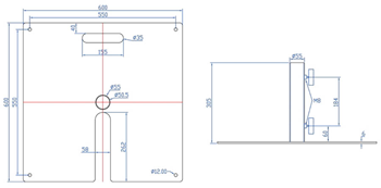 600mm Square Tank Trap 