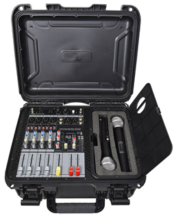 Powered Audio Mixer 2 x 300W with 2% 