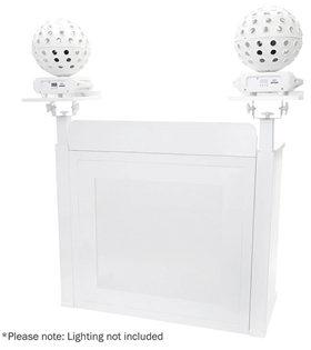 Equinox White DJ Booth 2 Shelves and%2 