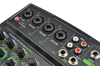 6 Channel Mixer with Bluetooth, USB  