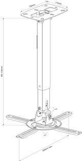 Adjustable Ceiling Projector Bracket 