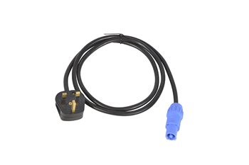 Powercon to 13A UK Mains Plug Lead w 