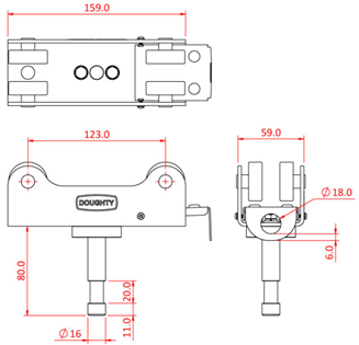 Doughty Studio Rail 80 4 Wheel Carriag 