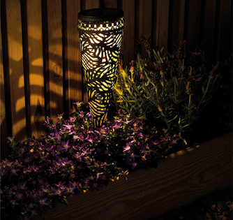 Solar Powered LED Garden Torch Light w 