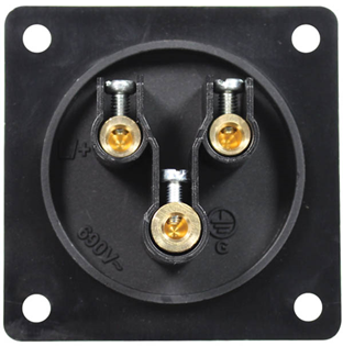 32A 230V 2P E Black Appliance Inlet 