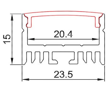 Double Width Aluminium Profile for LED%2 