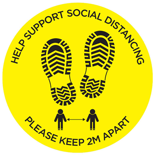 Help Support Social Distance Floor Stick 