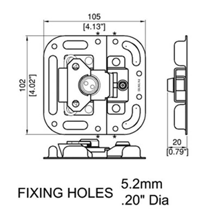 Locking Cranked Surface Butterfly Catch 