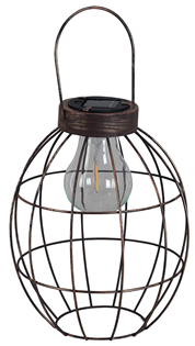 Solar LED Hanging Wire Cage Light -  