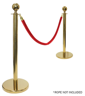 Gold Barrier Post 