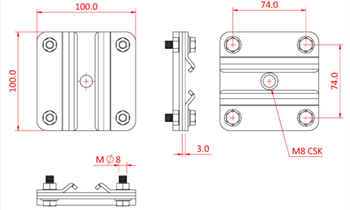 Doughty Studio Rail 60 Crossover Bracket 