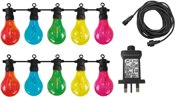 Party Lights with 10 Multi-Coloured Lamp 