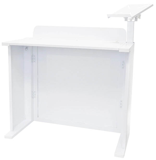 Equinox White DJ Booth 2 Shelves and%2 