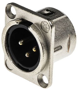 Neutrik NC3MDL1 XLR Panel Connector Male 