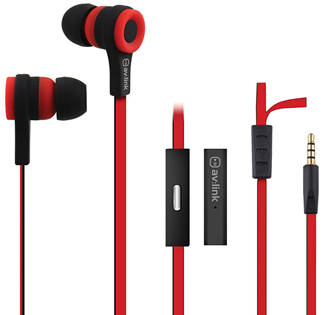 Rubberised Stereo Earphones with Hands-Fre 