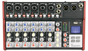 8 Channel Compact Mixer with USB &%2 