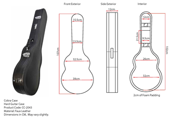 Electric Guitar Hard Case for LP Style 