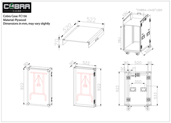Rack Case 16U   10U With Tables 