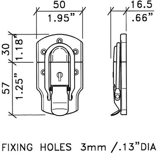 HEAVY DRAW BOLT WITH LOCK & SCREWS 