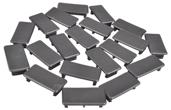 Black PVC End Caps for Slotted Channel 