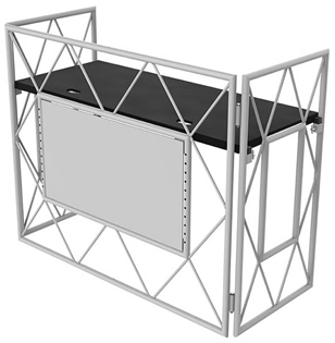DJ Booth with Black or White Aluminium 