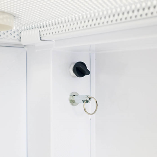 Equinox White DJ Booth 2 Shelves and%2 