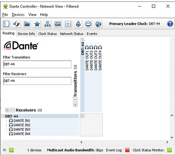 DANTE DBT-44 Network Audio Bridge 4 In 