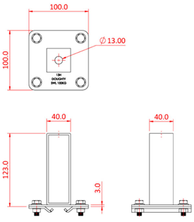 Doughty Studio Rail 60 Adjustable Stud%2 