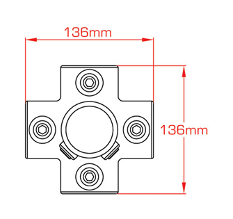 PIPECLAMP FOUR WAY CROSS 