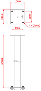 Doughty Studio Rail 80 Extension Bracket 