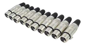 3 Pin XLR Female Connectors Pack of  