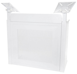 Equinox White DJ Booth 2 Shelves and%2 