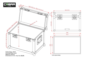 Universal Flight Case 600x400x430mm 